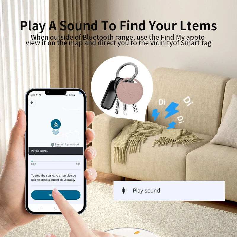 Rastreador de navegación para teléfonos Android, funciona con la aplicación Google Find Hub, localizador de llaves de localización remota para Xiaomi, Samsung, Pixel, GMS