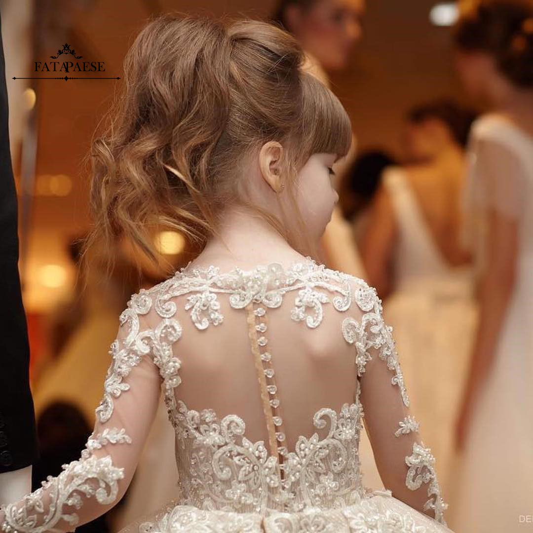 女の子のためのヴィンテージの花のドレス,弓付きの服,結婚披露宴のボール