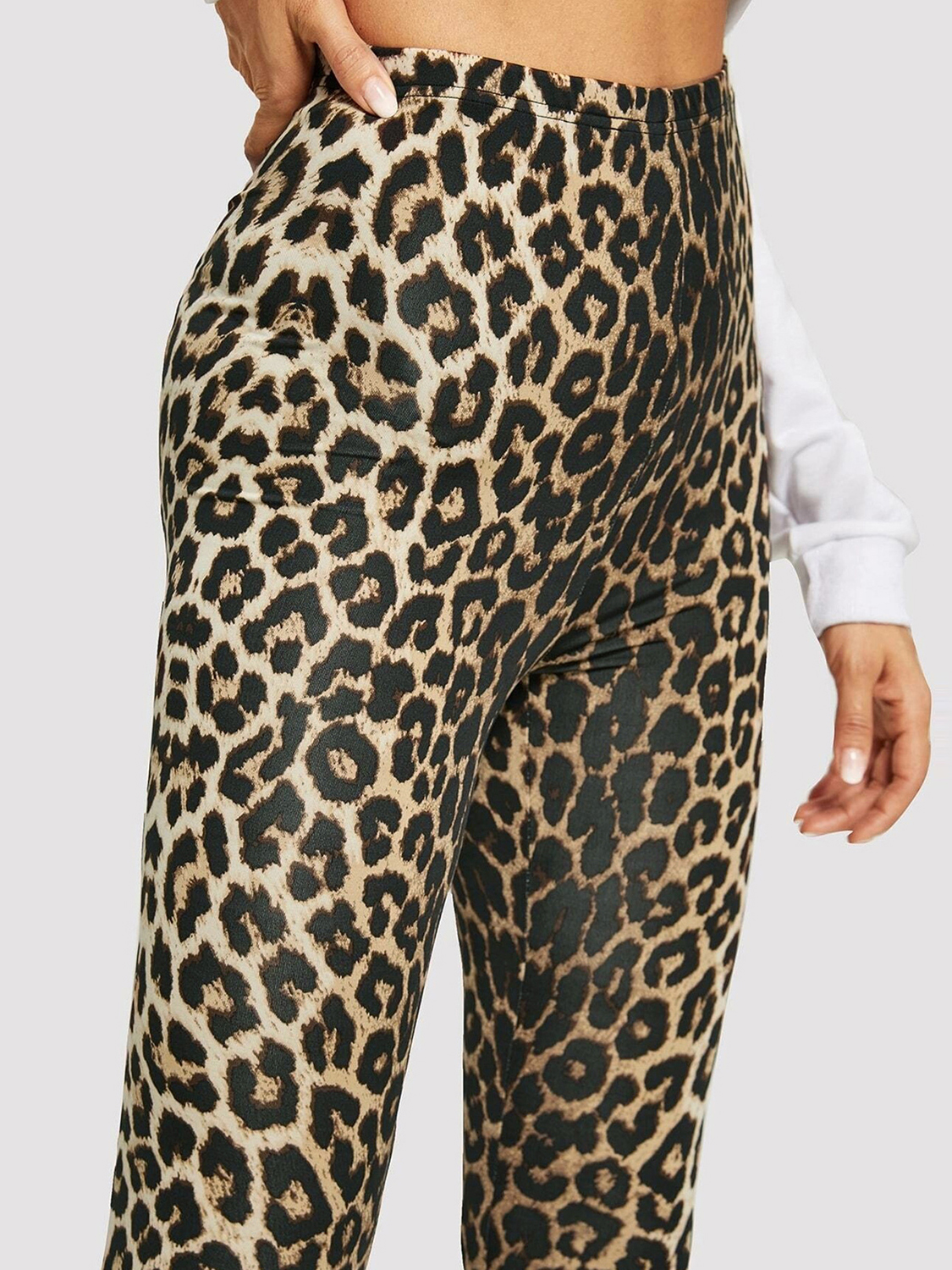 FITTOO-mallas de leopardo de piel de serpiente para mujer, lápiz de lijado, pantalón deportivo para entrenamiento físico, mallas sexis de cintura alta con realce