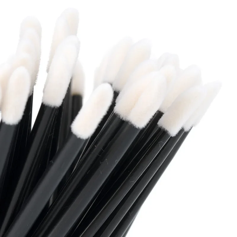 100 Uds. Pinceles desechables para labios, brocha de maquillaje, aplicador de extensión de pestañas, varitas de lápiz labial, juego de herramientas de maquillaje coloridas y cosméticas