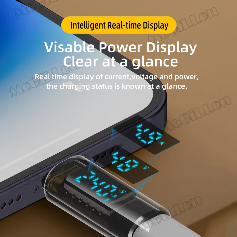 Transparent LED Display 240W USB4.0 40Gbps Type C to C OTG Adapter 8K@60Hz 5A Fast Charging Cable for iPhone 15 14 Tablet Laptop
