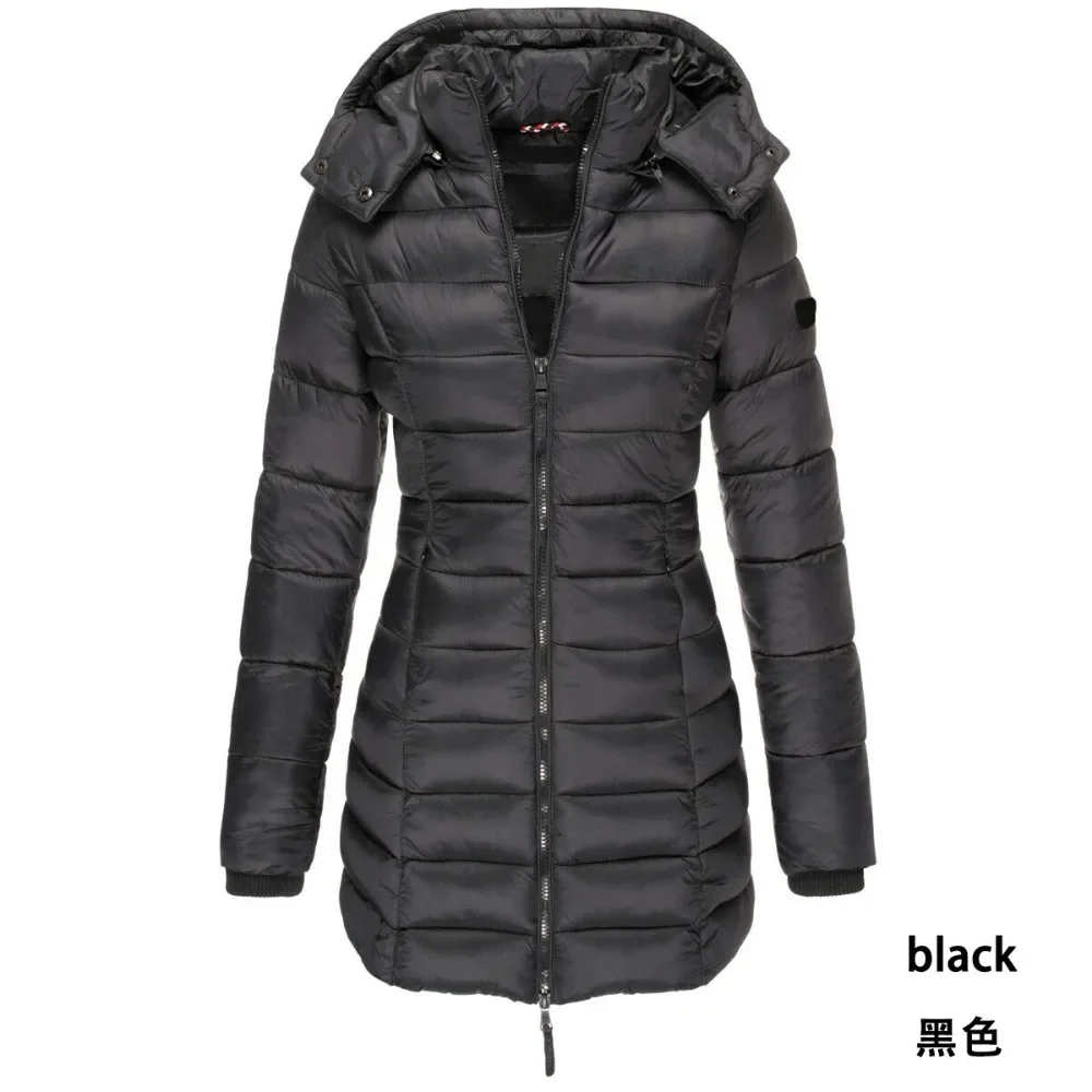 ฤดูหนาวใหม่ BC High Light Luxury Goose Down แจ็คเก็ตหนากลางยาวผู้หญิง Hooded Jaket Slim Down สำหรับสตรี