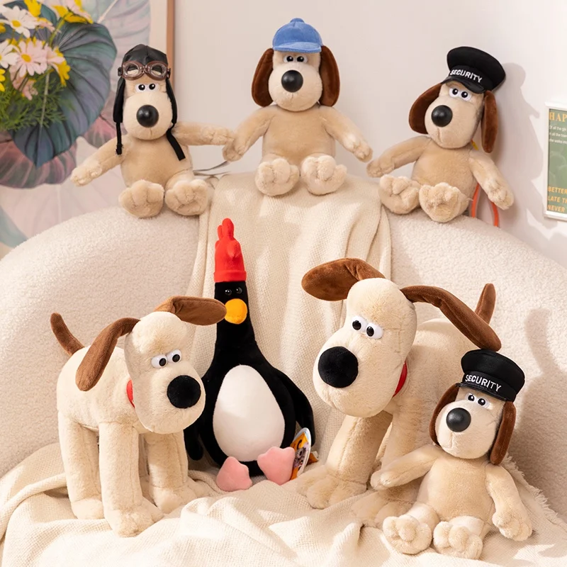 Wallace and Gromit Plush Toys Anime Cute Puppy Stuffed Dolls Kawaii Home Decor Birthday Gift Bag Pendant Key Chain