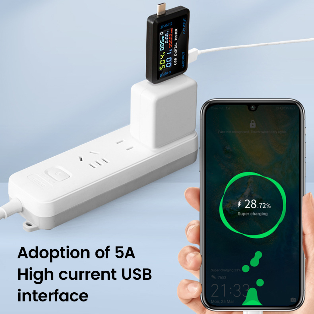 Probador USB 10 en 1, voltímetro Digital de CC, amperímetro, medidor de voltaje de corriente, Detector de amperímetro de voltios, indicador de cargador de Banco de energía