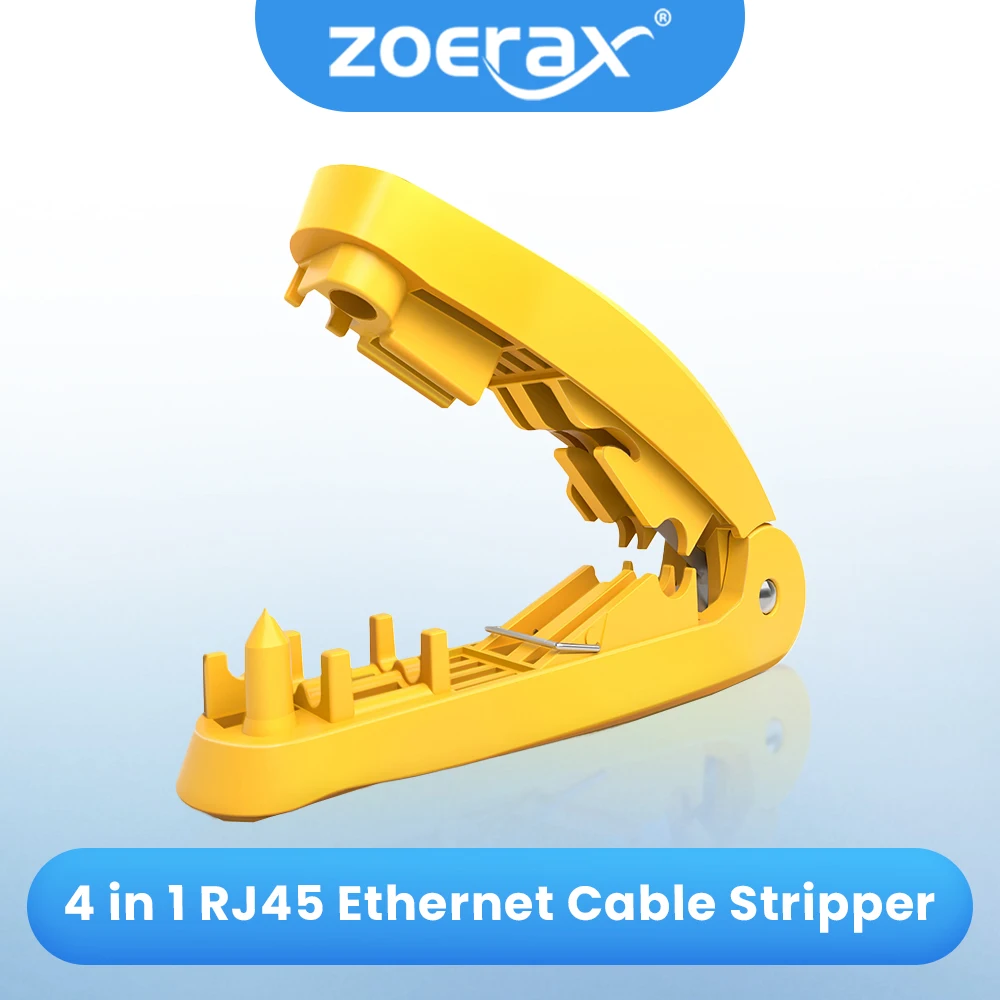 ZOERAX RJ45 Ethernet Cable Stripping Tool Multifunctional Cutter with cutting,stripping,untangling and straightening function