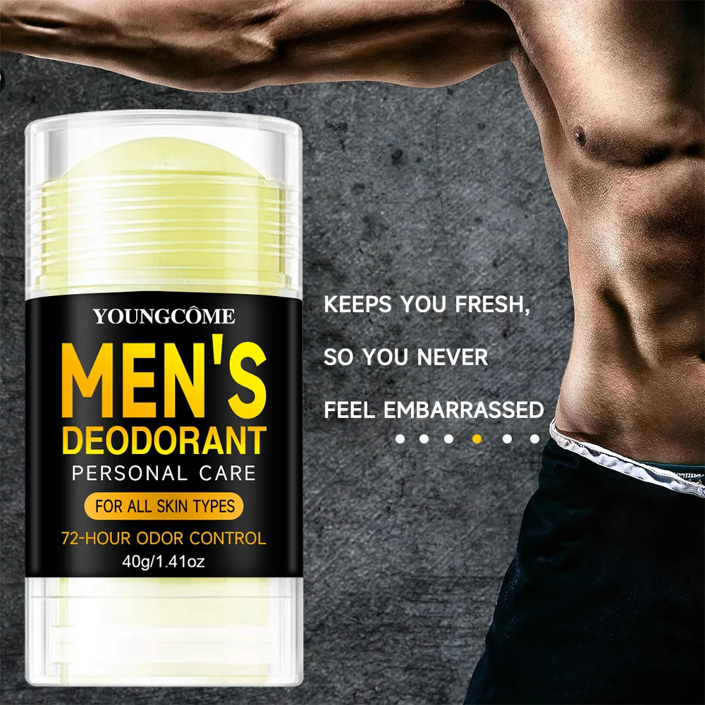 Men Sandalwood Deodorant Stick Anti Sweating Keep Drying Lasting Fragrance Remove Armpit Odor Underarm Refresh Sticks Refresh