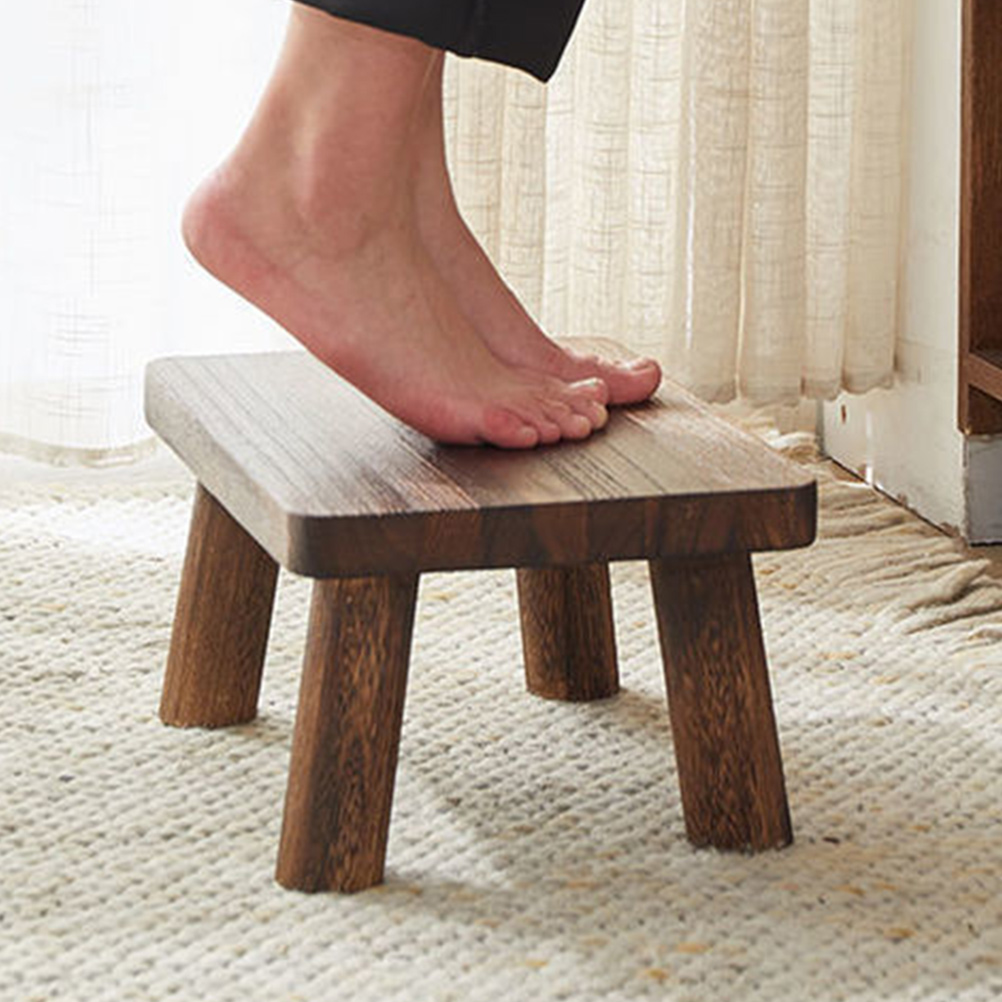Square Mini Stool Wooden Step Stools For Foot Stool Small Bed Child Bedroom Bathroom Kitchen Childrens Stools Wooden Stool