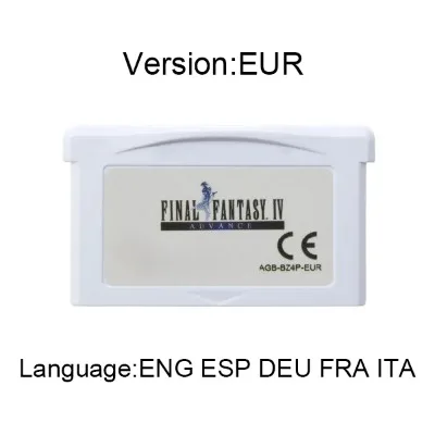 GBA Game fFinal Fantasy Series Cartridge 32 Bit Video Game Console Card High Quality White Shell for GBA NDS
