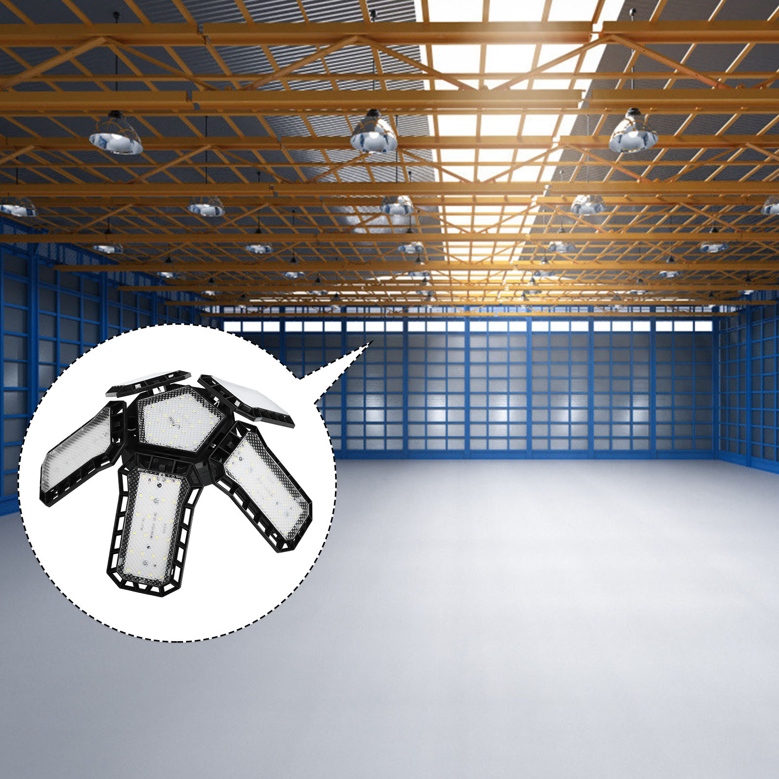 1pc Led lumière de Garage déformable lampe de Garage conception pliante luminosité réglable lampe pour entrepôt atelier éclairage