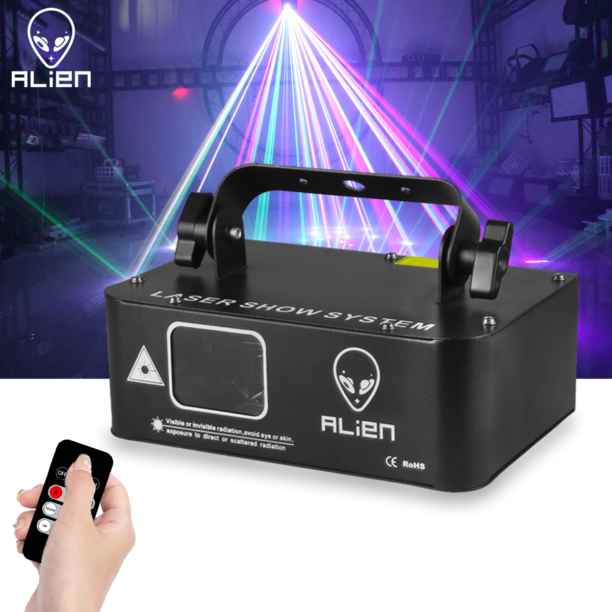 ALIEN 500mw rgb linha de feixe laser scanner projetor dj discoteca palco efeito iluminação dança festa casamento férias barra clube dmx luzes