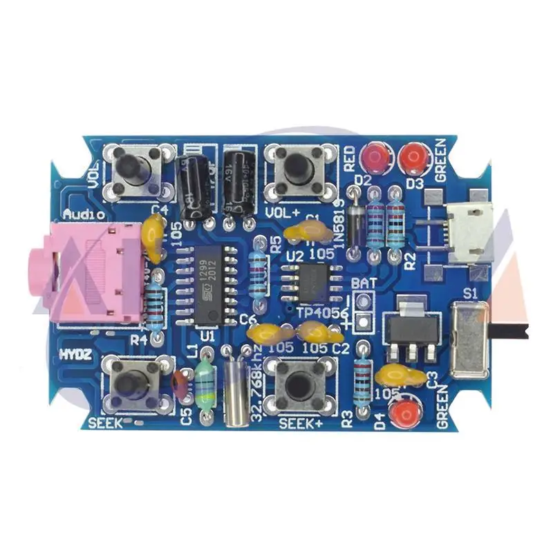 DIY Electronic Kits Wireless Stereo FM Radio Receiver Module PCB 76MHz-108MHz DC 1.8V-3.6V