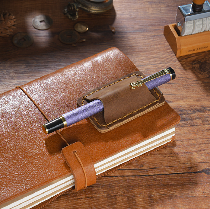 Simplenote Metall Leder Bleistifthalter Messing Edelstahl Clip für Notebook Planer Kreative Accessoires Schreibwaren Produkte