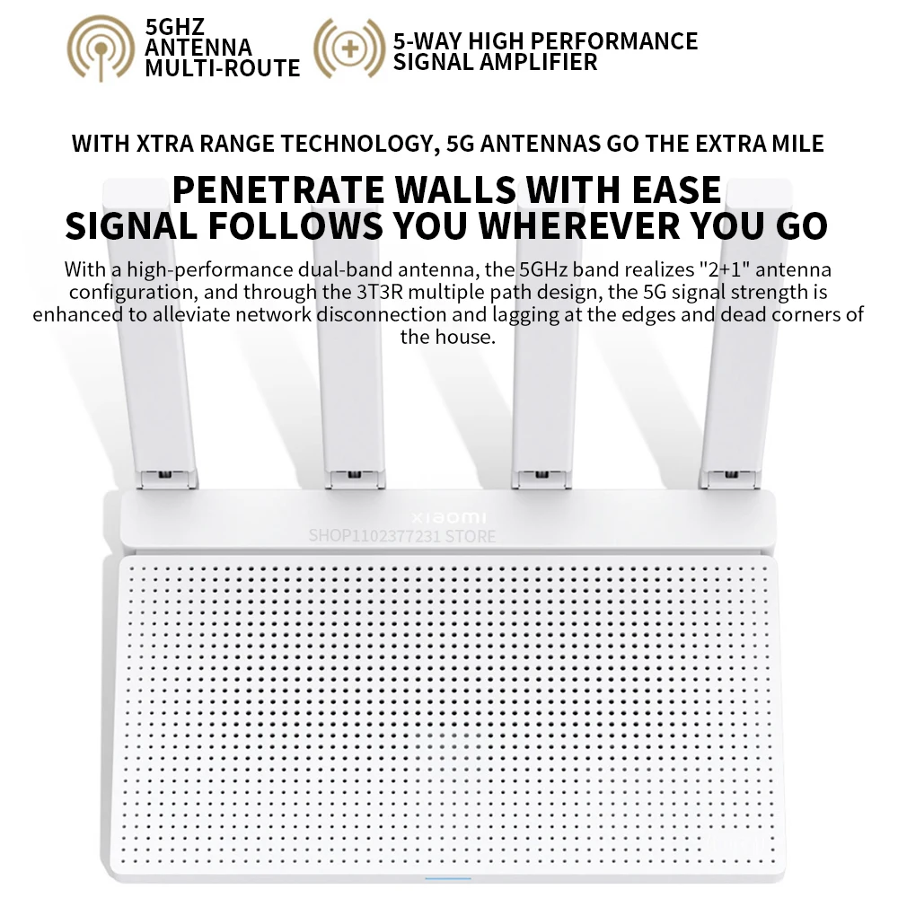 Nieuwe Xiaomi Router AX3000T IPTV Mesh Netwerken Gigabit Ethernet-poorten Gaming Gaspedaal Repeater Modem Signaalversterker CN
