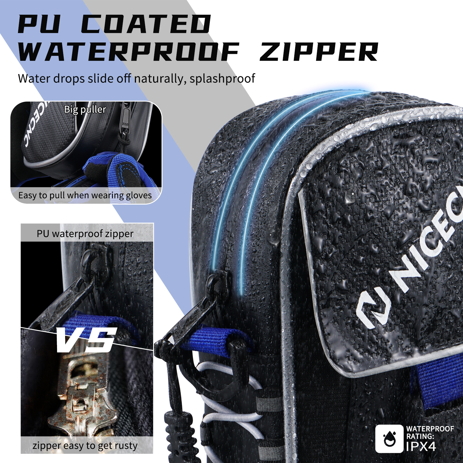 NICECNC ATV Fender Bag for Yamaha Raptor 700 2013-2023 700R SE 2014-2020 Waterproof Multifunction Tool Storage Pack Accessories