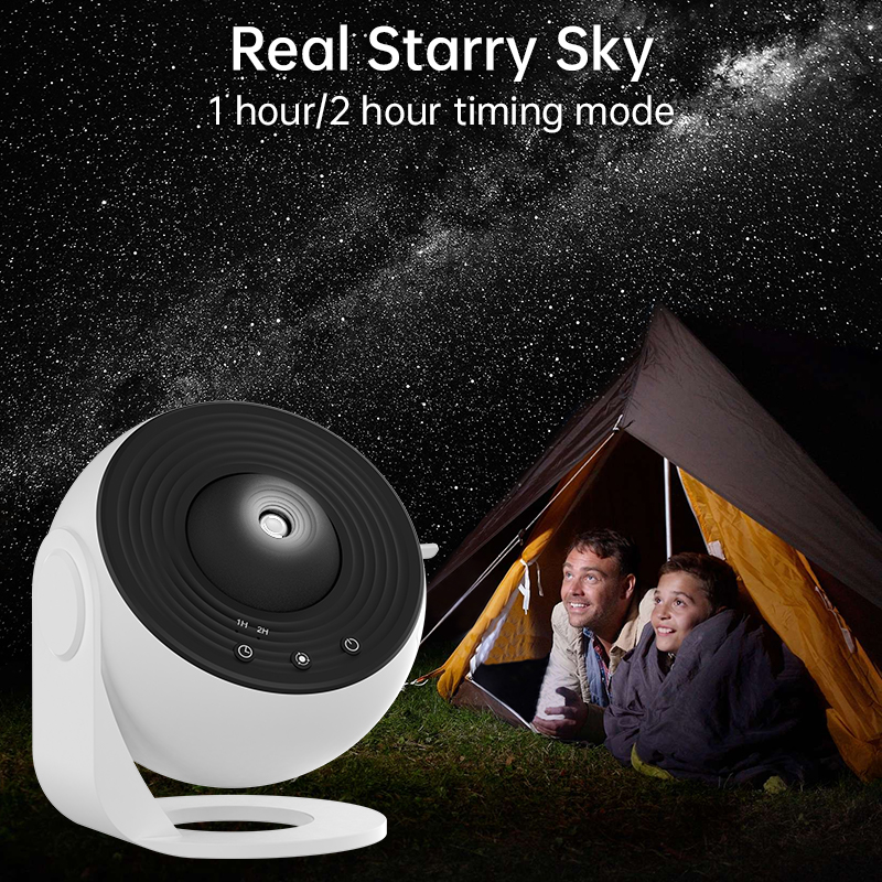 Proyector de galaxia de luz nocturna Proyector de cielo estrellado 360 ° Lámpara planetaria giratoria para dormitorio de niños, regalo del Día de San Valentín, decoración de boda