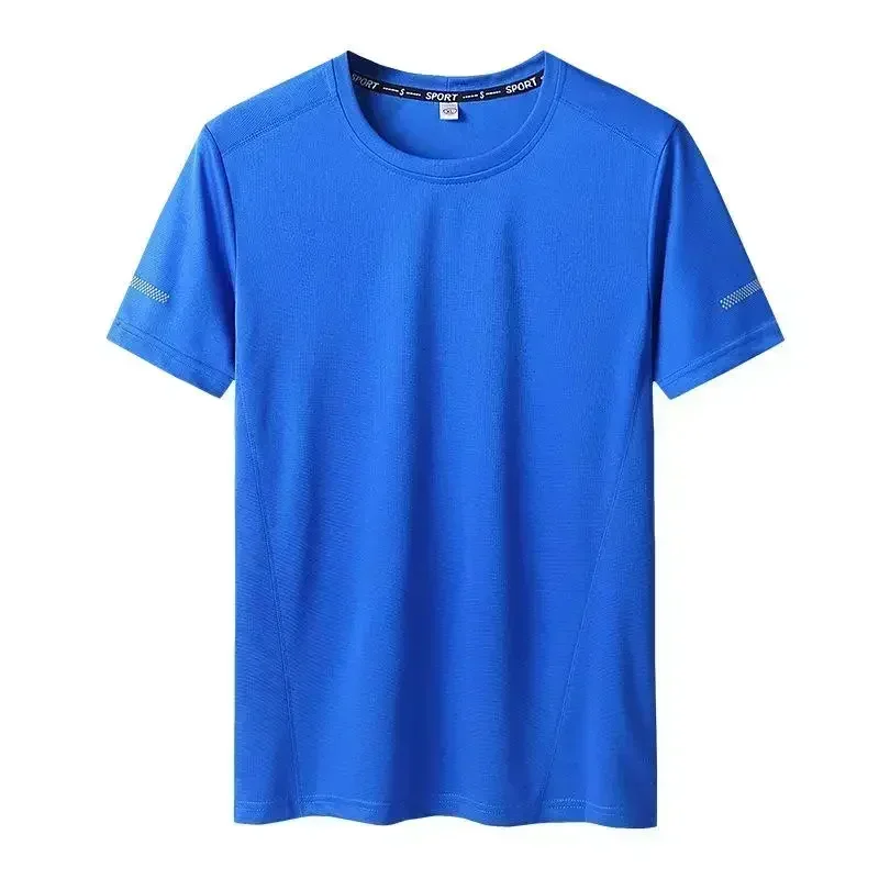 3 個夏のスポーツ Tシャツ男性プラスサイズ 6XL/7XL クイックドライ Tシャツ特大ラウンドネック半袖フィットネスランニング Tシャツ