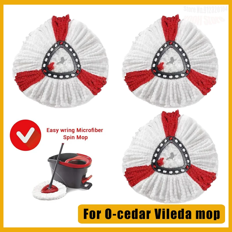 Para fregona O-Ceda, cabezal de repuesto 360 °   Reemplazos de cabezales de fregona giratoria, recambios de fregona giratoria de microfibra, piezas de repuesto de cabezal de fregona de limpieza