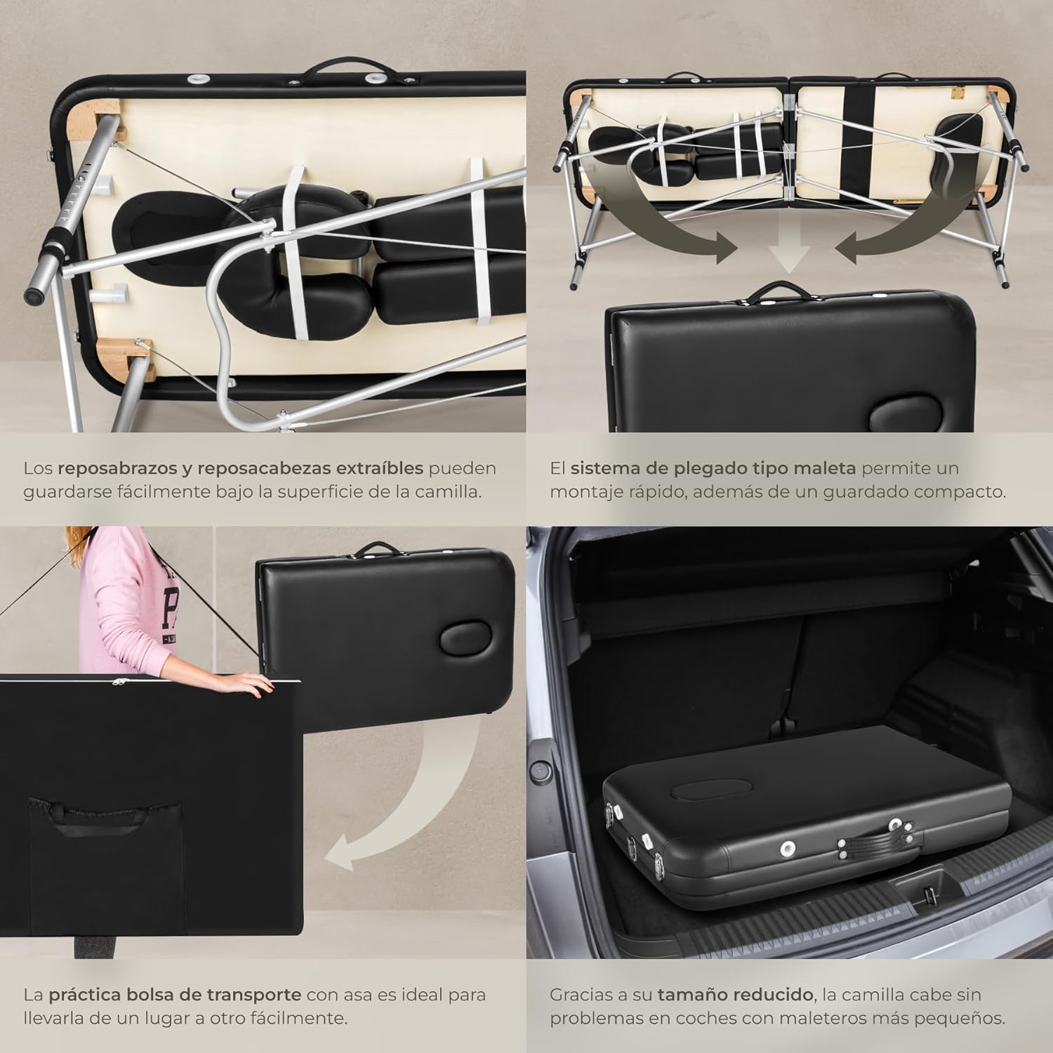 Mesa de masaje plegable, fisioterapia profesional, quiromasaje, tatuajes, Reiki, profesional de aluminio