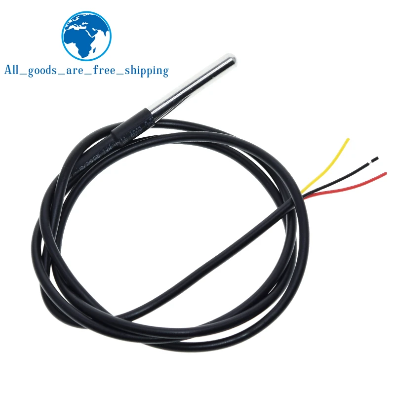 TZT 1/5 Uds acero inoxidable impermeable DS18b20 DS1820 1/2/3 rosca sonda de temperatura Sensor de temperatura 18B20 Cable para Arduino