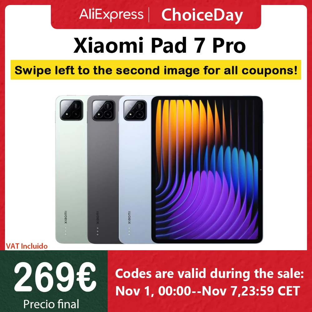 Tableta Xiaomi Pad 7 Pro procesador Snapdragon 870 pantalla 11,2 pulgadas cámara 144 Hz 50 MP 32 MP batería 8850 mAh 65W