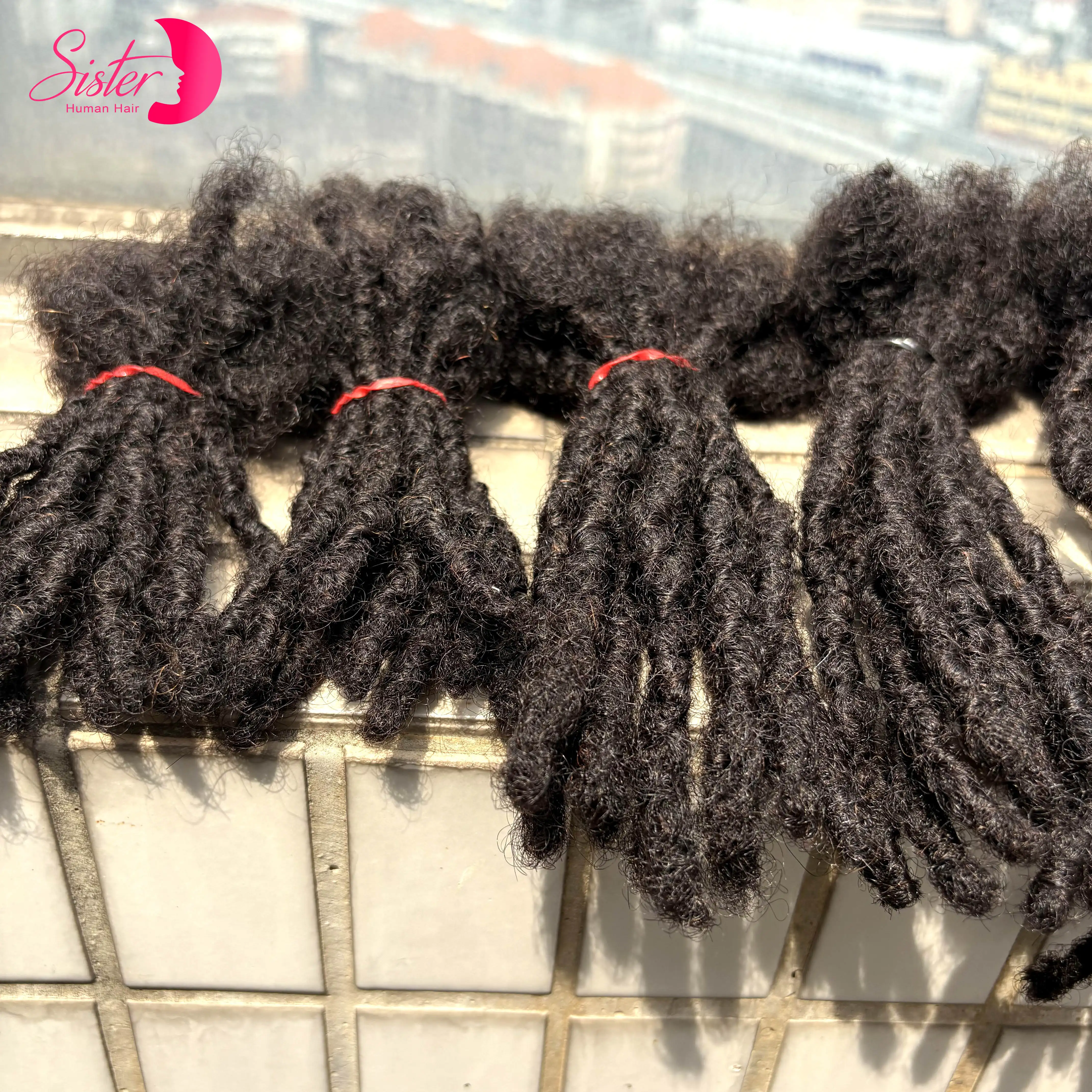 4-8 Polegada 100% extensões de cabelo humano inter loc 0.6cm de largura completa artesanal dreadlock extensões para homens mulheres crianças pode ser tingido