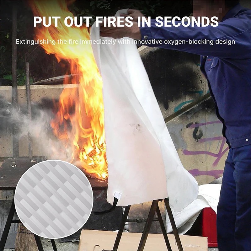 1M Fire Blanket Fighting Fire Extinguishers Tent Boat Emergency Blanket Survival Fiberglass Fire Shelter Safety Cover