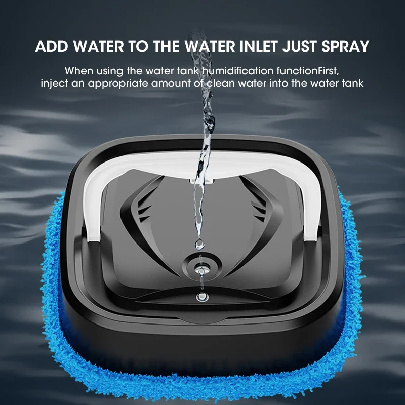 Aspirateur électrique domestique, Robot de balayage sans fil rotatif, nettoyage puissant, Spray d'humidification, balayage sec et humide