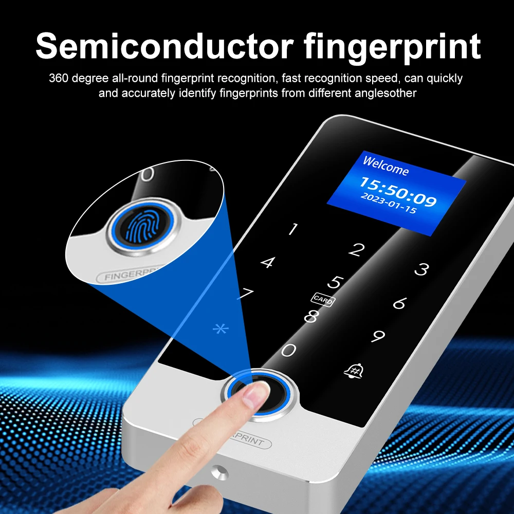 Kit de sistema de Control de acceso RFID con huella dactilar, cerradura de puerta inteligente, abridor de puerta electrónico con Bluetooth, conjunto Digital biométrico para el hogar, aplicación Tuya