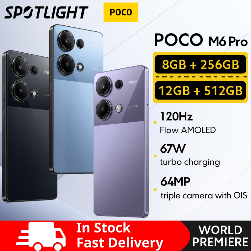 【Мировая премьера】POCO M6 Pro, глобальная версия, смартфон Helio G99, ультра, 120 Гц, 64 МП, тройная камера с турбозарядкой OIS, 67 Вт