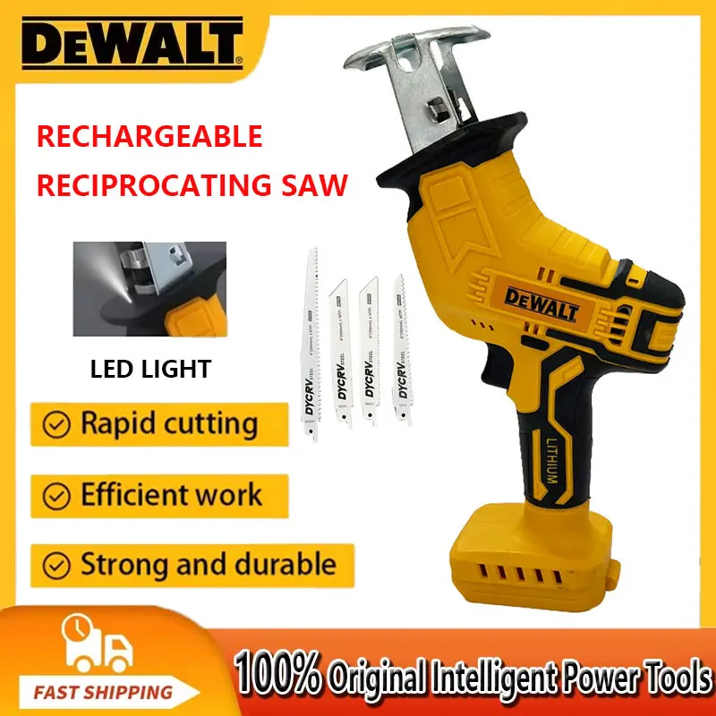 Dewalt-Sierra recíproca inalámbrica de 2800RPM, sierra eléctrica sin escobillas de 20V, herramienta eléctrica multifuncional para cortar tubos de madera y Metal