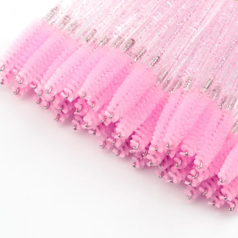 Conjunto de 5 Pincéis de Maquiagem Reutilizáveis com Cristais Rosa para Entusiastas de Beleza e Cosméticos