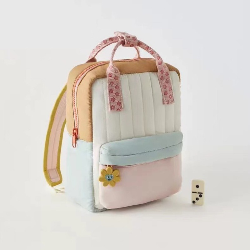 Nova mochila infantil leve para compras, pingente de girassol fofo com bolsa escolar pequena colorida