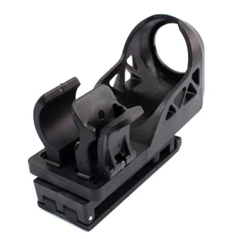 Funda para linterna táctica con palanca, sistema de bloqueo lateral, juego de antorcha General 360 °   Juego de antorchas de plástico giratorias Desconexión rápida Nuevo