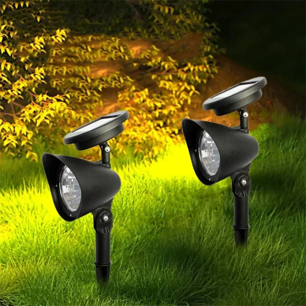 Zewnętrzne LED-owe reflektory solarne do ogrodu, oświetlenie krajobrazu, IP65 wodoodporne, do trawnika, na dziedziniec, ścieżkę, drzewo, lampa oddzielna.