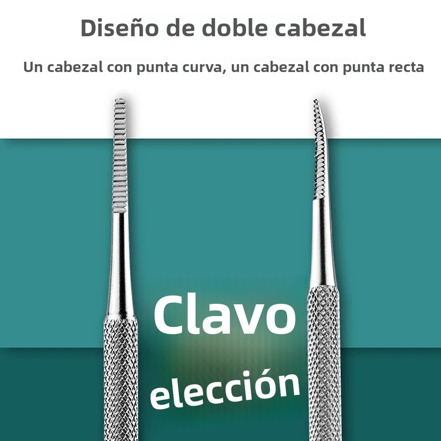 Juego de herramientas de corrección de uñas encarnadas, limas de uñas de doble punta de acero inoxidable, cuidado de paroniquia, herramientas de limpieza de pies, 3 uds.
