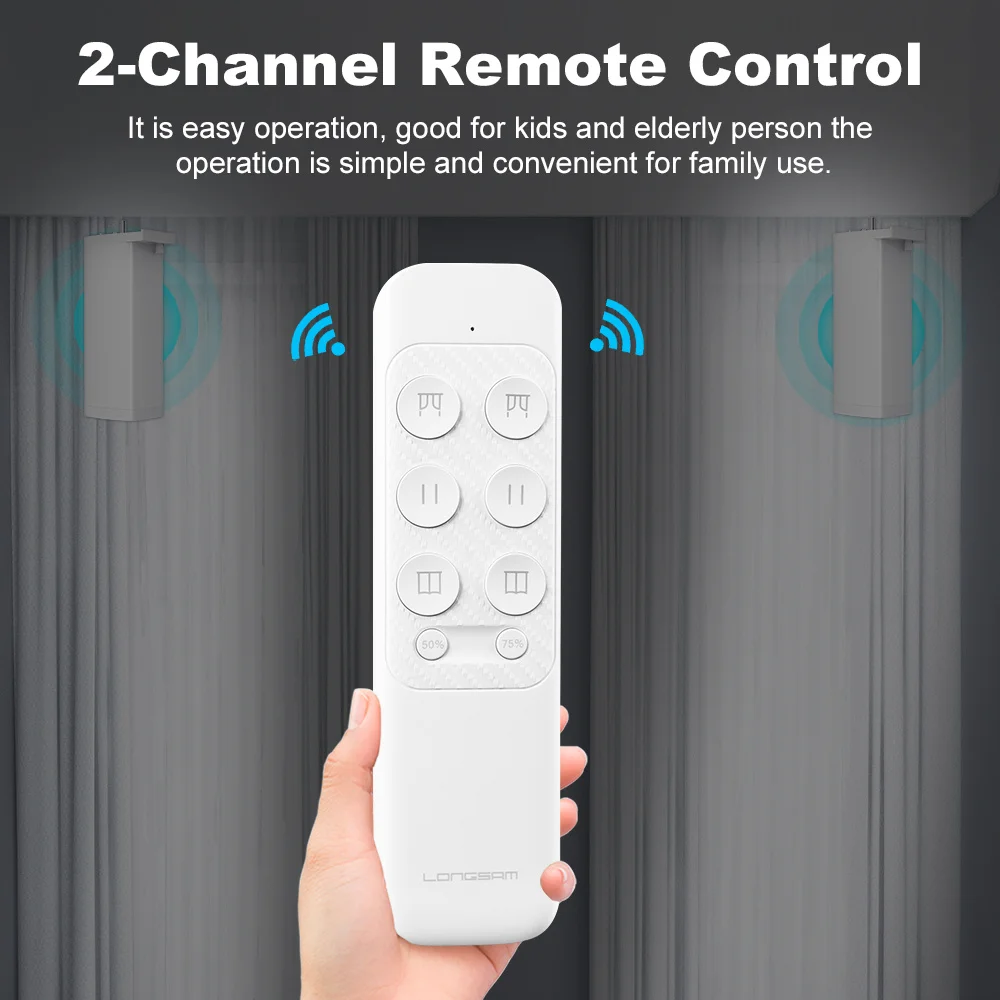 ผ้าม่านไฟฟ้าอัจฉริยะ Tuya ZigBee มีมอเตอร์อัตโนมัติอัจฉริยะรองรับเครื่องมือควบคุมด้วยเสียง Alexa Google Assistant ขนาด15ซม.