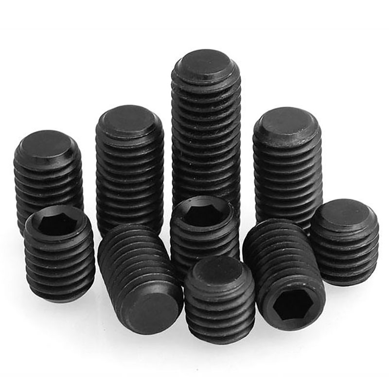 Hex Hexagon Set sekrup soket M2 M2.5 M3 M4 M5 M6 M8 baja karbon sekrup Grub Grade 12.9 hitam Allen Set baut titik cangkir