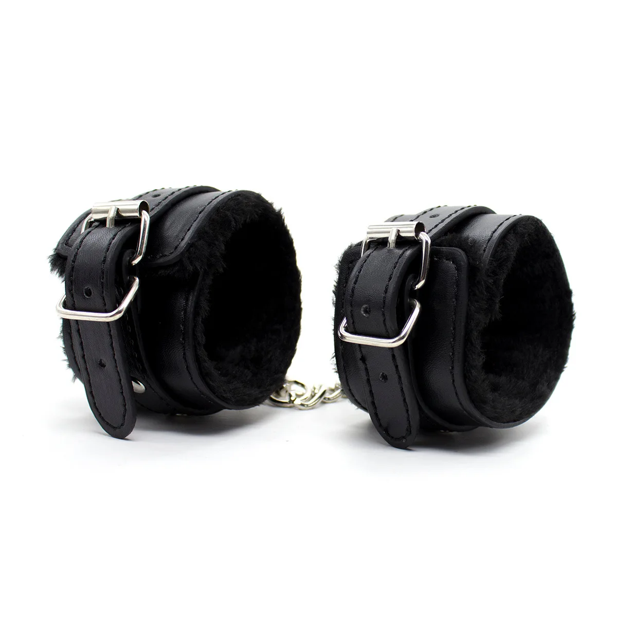 ขนแกะเรียงราย Pu หนัง Handcuffs ข้อเท้าโซ่สําหรับคอสเพลย์เครื่องแต่งกายอุปกรณ์เสริมผู้หญิงไม่ทําลาย Photo Props Stage Performance