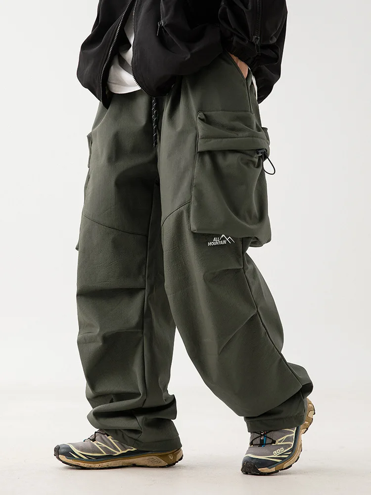2023 秋の新ファッションストリート軍事戦術的なカーゴパンツ男性服日本原宿ジョギングパンツ黒ジョガー