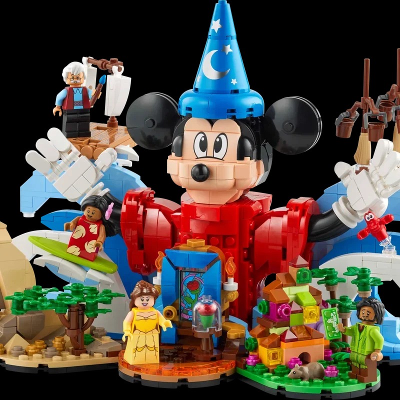 Heet speelgoed 20241103   PCS Nieuwe magie van Disney Legoing 21352 voor oude verjaardag Kerstcadeau Mickey Mouse in zijn tovenaar