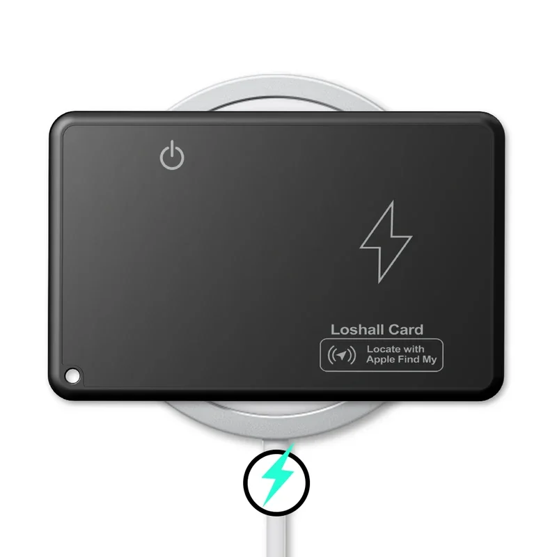 Waterproof Thin tracker card wireless charging tracking location GPS Item Tag locator work with Apple find my app smart tracker