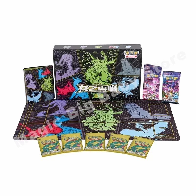 本物のオリジナルポケモン PTCG カード簡体字中国語 6.0 9 色収集友人ソースリターンオブザドラゴンアドバンスギフトボックス