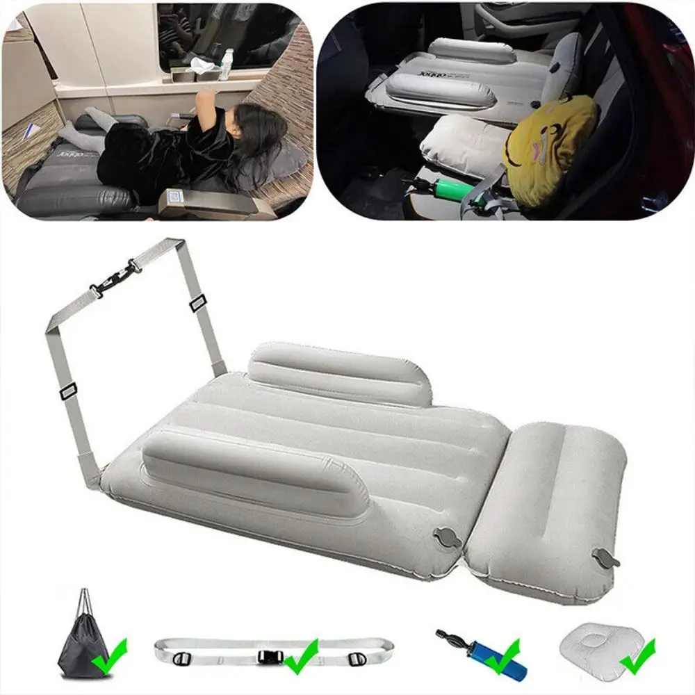 Cama con pedales lavables para viaje, colchón inflable para niños, extensor de asiento, hamaca, cama de aire para bebé, reposapiés de larga distancia de Color sólido