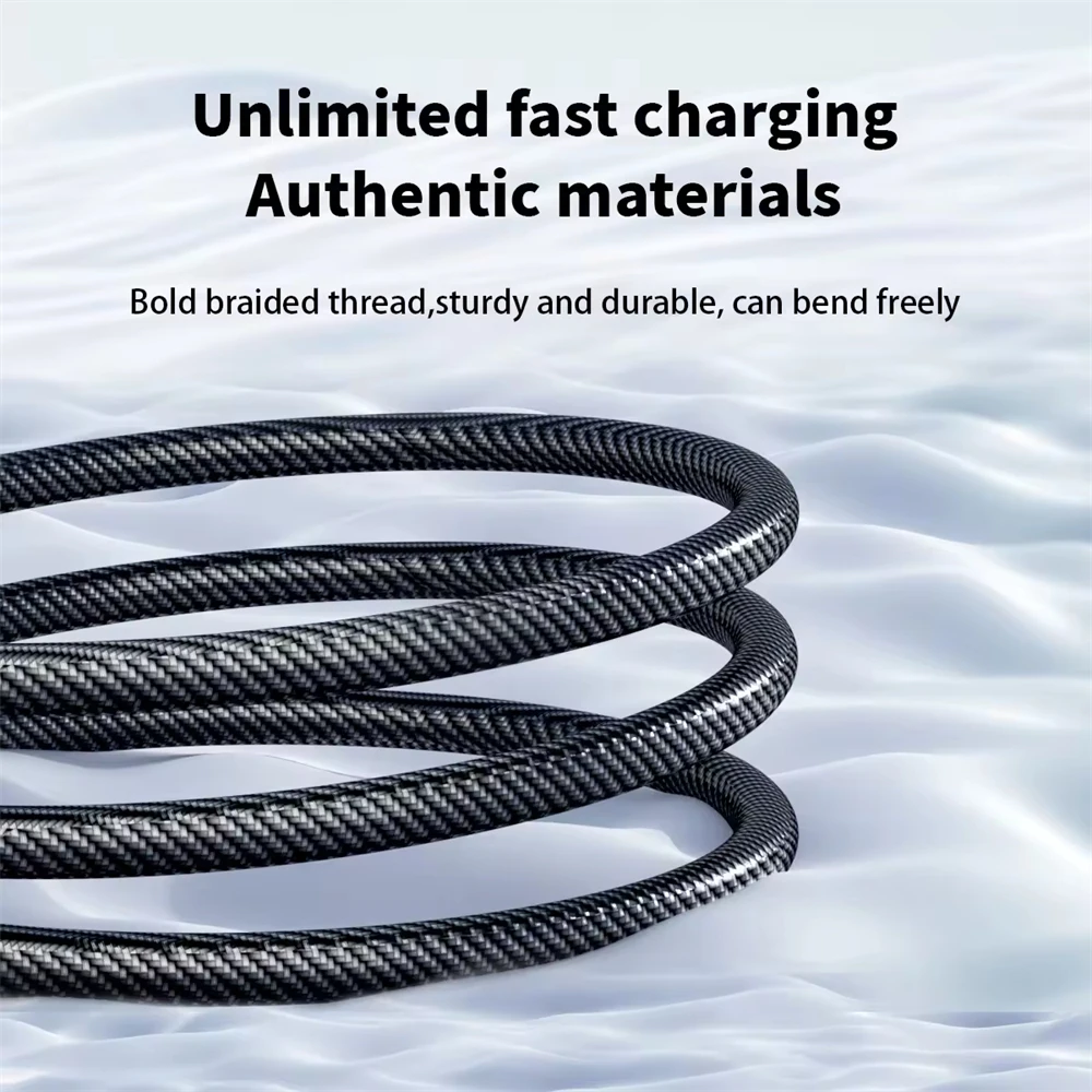NNBILI 120W Type-C Super Fast Charging Cable LED Digital Display USB C Data Cable Suitable for Huawei  Xiaomi Samsung 1/2M