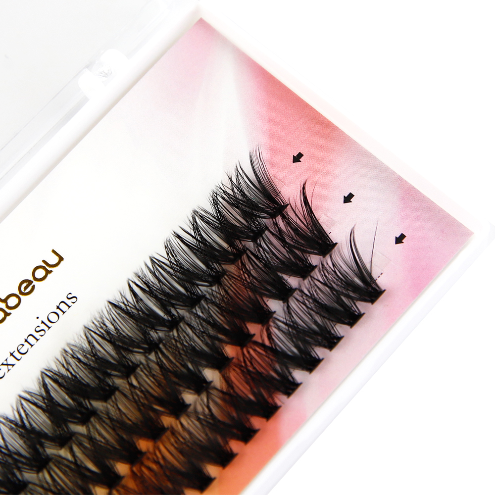 JB Jeyelabeau Russian Individual Cluster Lashes 60 Bundles DIY 8-16mm Eyelash Extension Volume Lash Clusters Natural Mink
