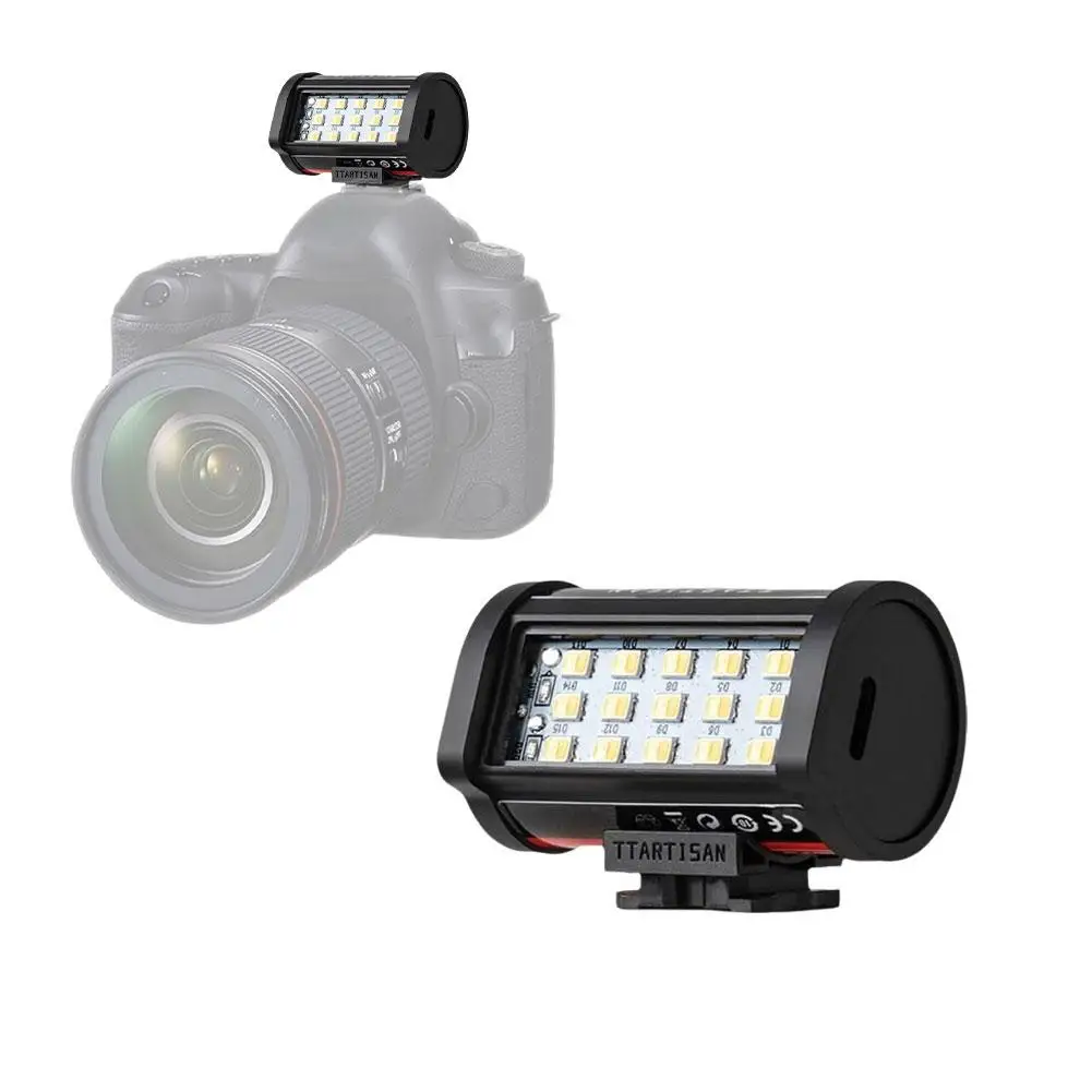 Mini Magnetic Flash With Cold Shoe Mount For Shooting Fill Light Night Scene USB Rechargeable 3W Portable Camera Flash