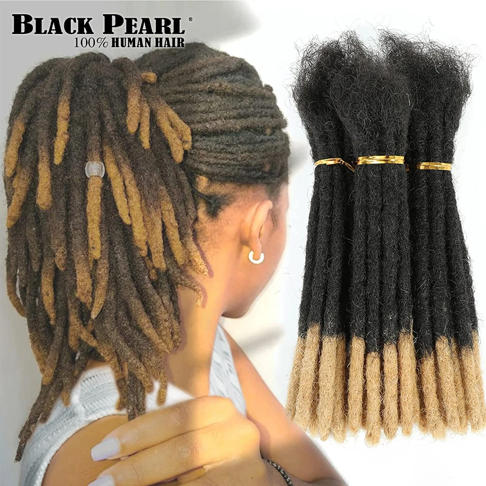 Kinky reta cabelo humano Dreadlocks, Crochet tranças, brasileiro Remy cabelo extensões, atacado, 10, 20, 40, 60 fios