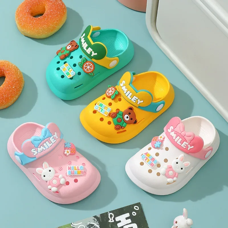 Chinelos Sandálias de sapato de bebê Mules Sandálias respiráveis para meninos e meninas com sola macia para atividades internas e externas e design antiderrapante