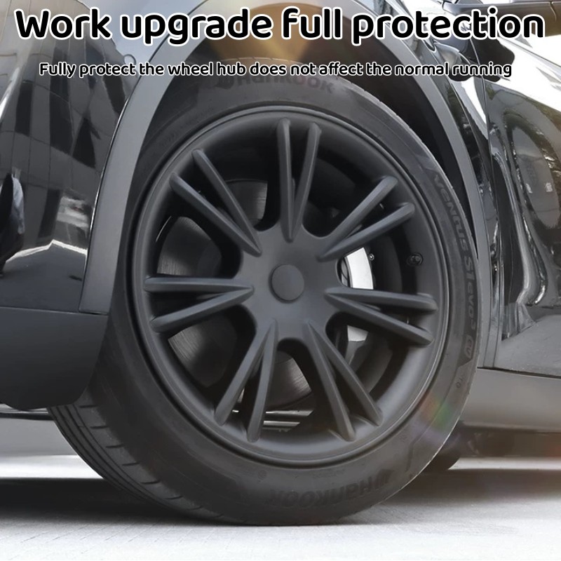 4 Stuks Wieldoppen 19Inch Wiel Wieldop Prestaties Vervanging Auto Naafdop Volledige Velg Cover Voor Tesla Model Y 2024 accessoires