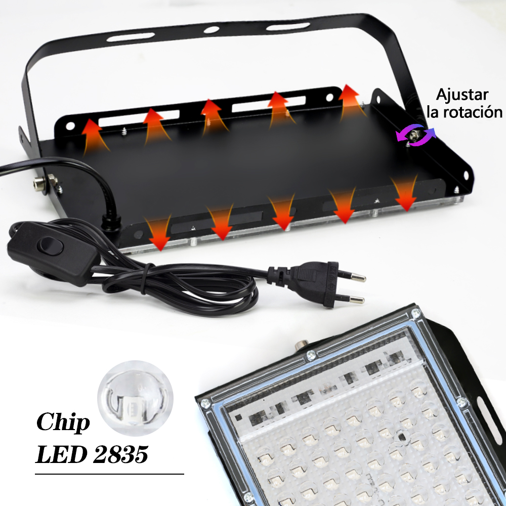 LED UV Floodlight 395nm 400nm 50W 100W 150W LED Stage Blacklight 220V Waterproof Ultraviolet Fluorescent Party Stage Backlight